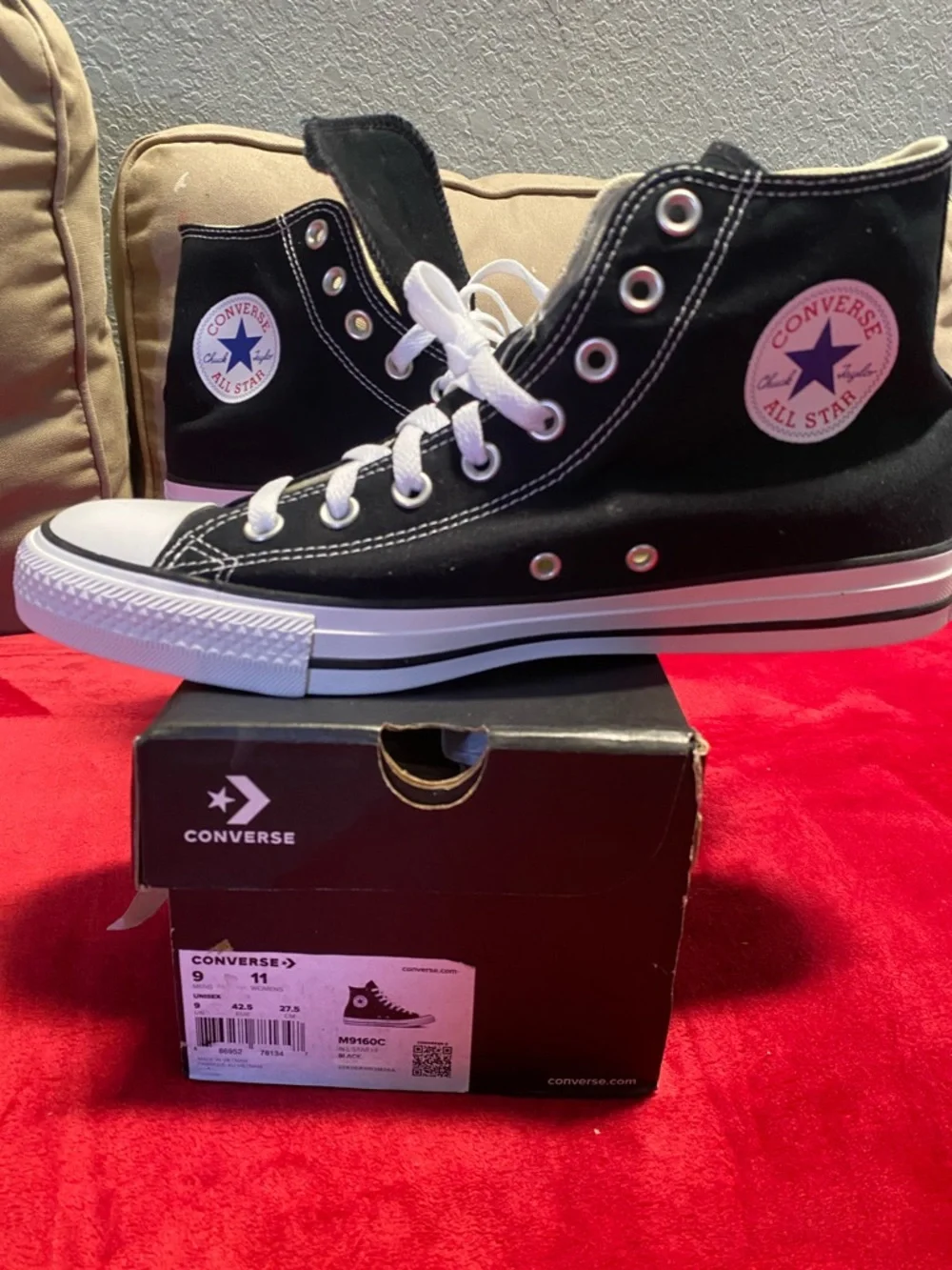 Converse High Top Sneakers - Black & White - Picture 1 of 3